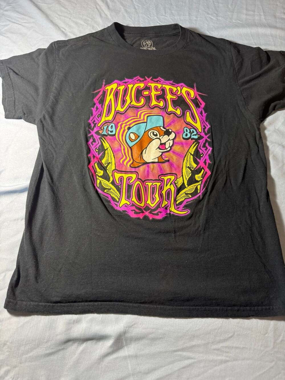 Buc-ee's 1982-2021 Tour T-Shirt Men's Medium Black Graphic Tee
